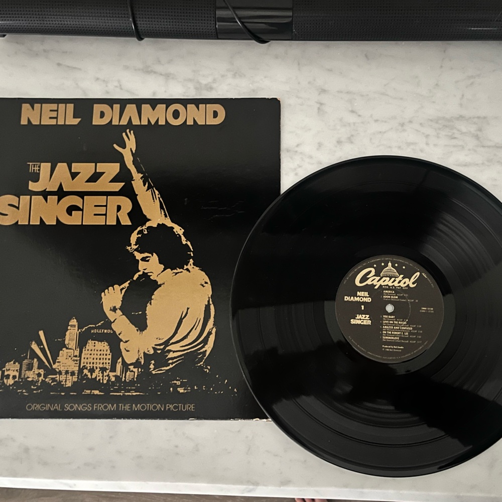 Neil Diamond Jazz Singer Vinyl Record - Black & Gold